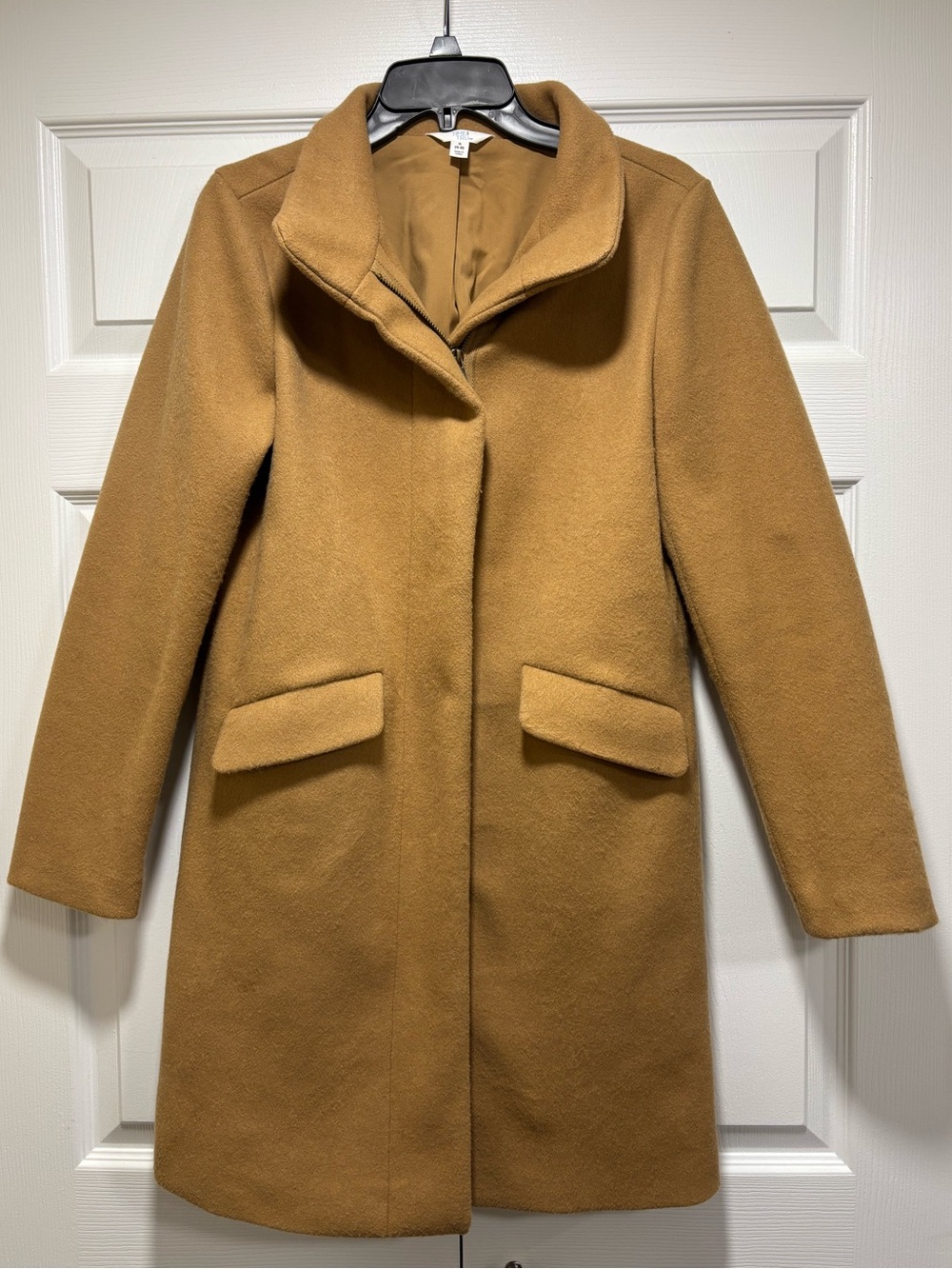 Time and Tru Camel Long Coat Women’s Small 4-6 Minimalist Fall Jacket